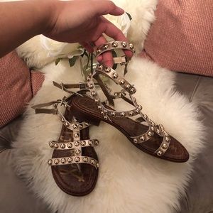 Sam Edelman Light Gold Gladiator Sandals